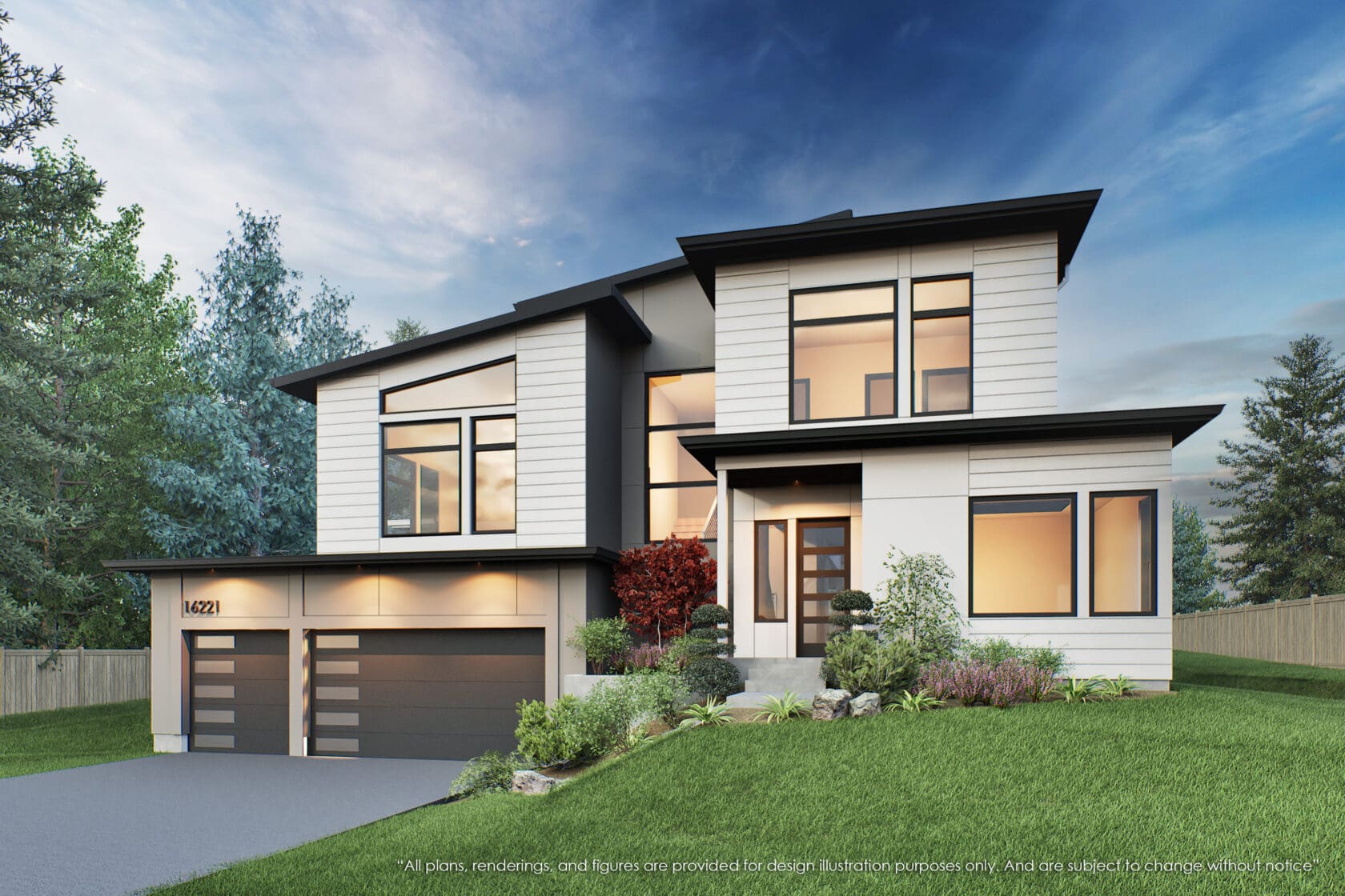 16221 SE 46th Way - Bellevue - Rendering 1 - MN Custom Homes