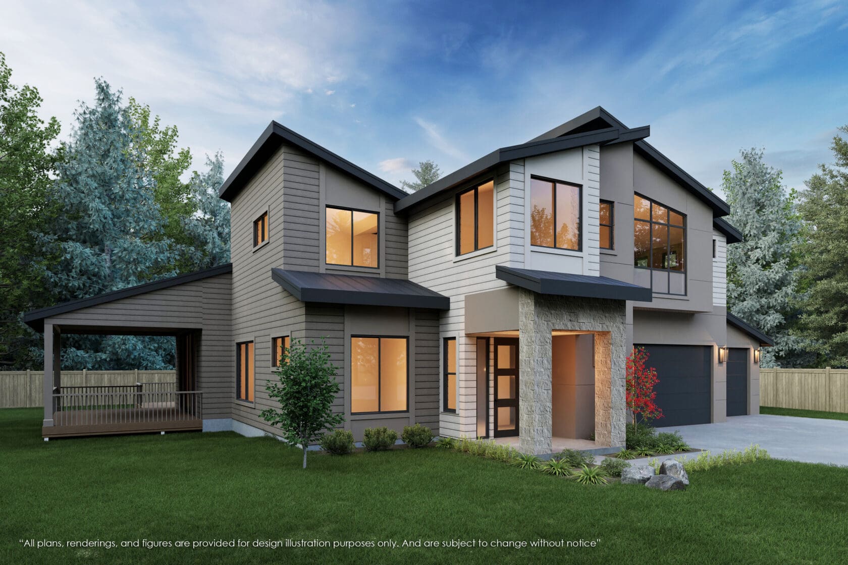 2548 155th Place SE - Bellevue - Rendering 3 - MN Custom Homes