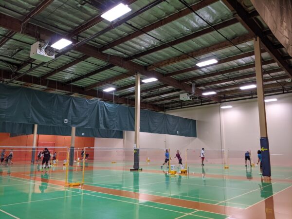 Badminton courts in Kirkland's Totem Lake neighborhood at the Seattle Badminton Club. 