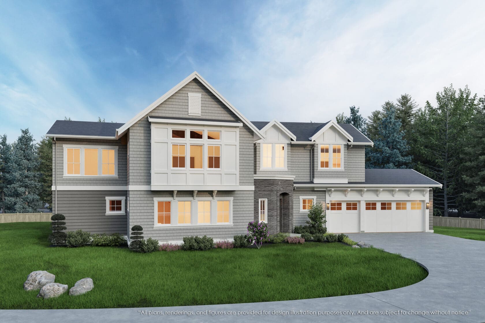 13393 NE 45th St, Bellevue - Rendering 1 - MN Custom Homes