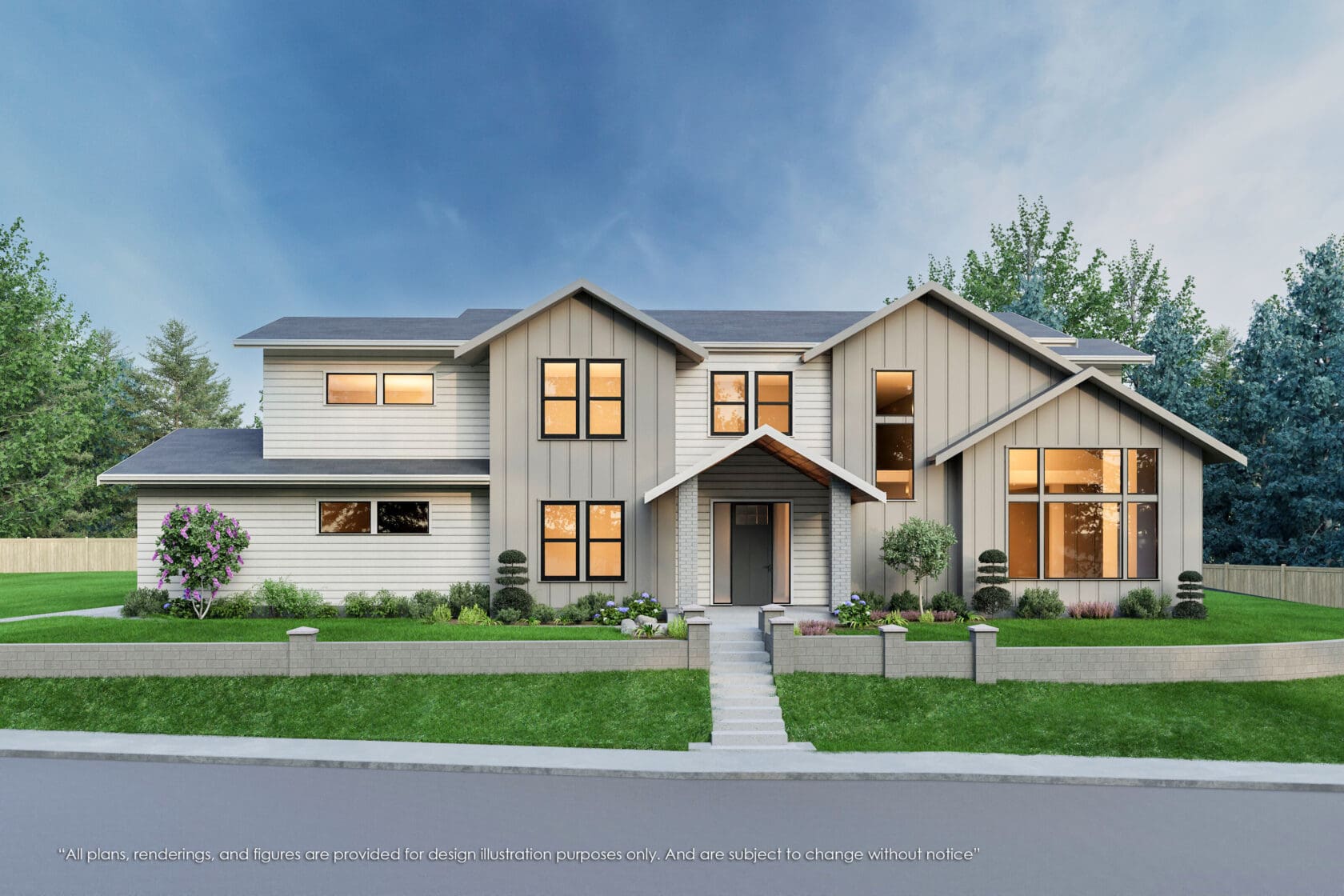 11231 Northeast 97th Street - Kirkland - Rendering 1 - MN Custom Homes