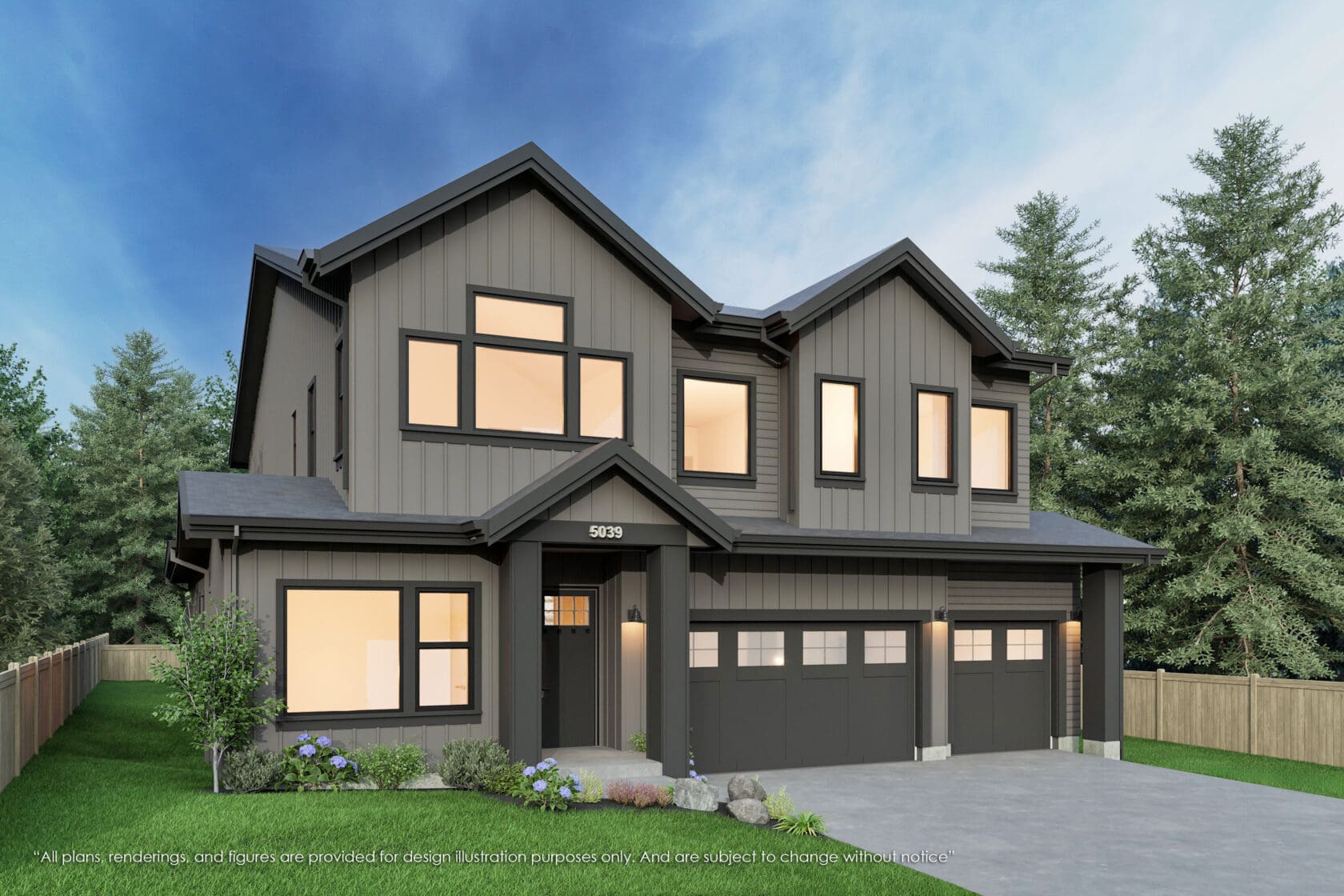 5039 123rd Ave Southeast - Bellevue - Rendering 2 - MN Custom Homes